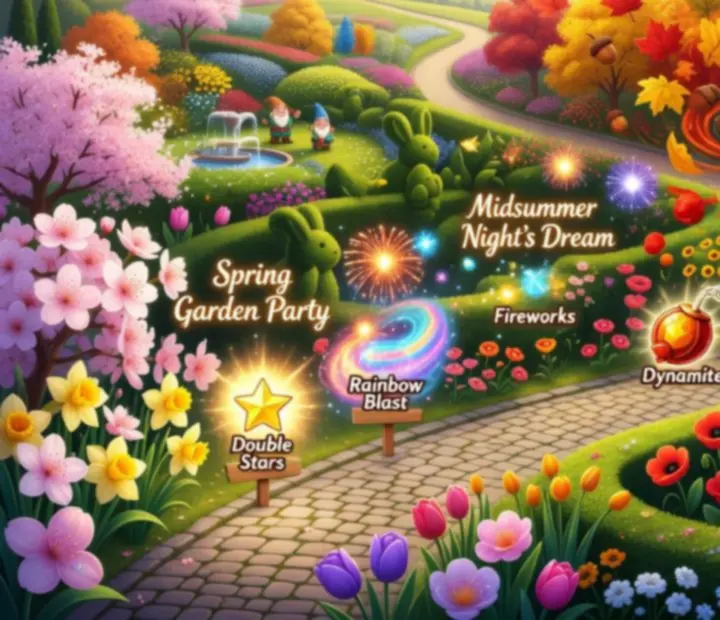 Prehľad udalostí a sezónnych kalendárov v štýle Gardenscapes