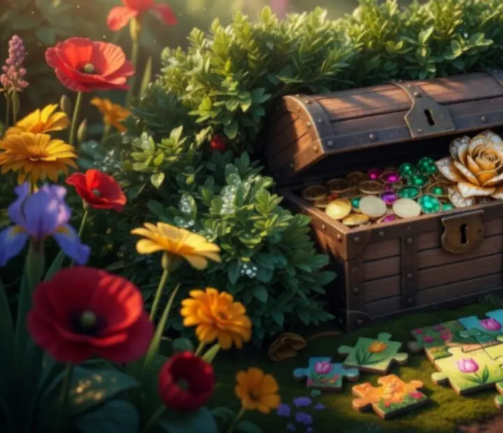 Skrytá odmena na expedičnej mape Gardenscapes medzi kvetmi a dekoráciami