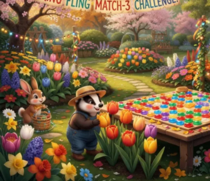 Ilustrácia sezónneho eventu v Gardenscapes s dekoráciami v záhrade
